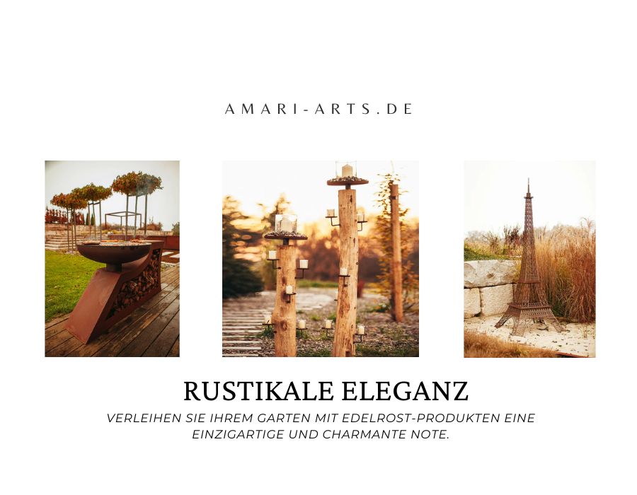Rustikale Eleganz: Gartengestaltung mit Edelrost-Dekoration