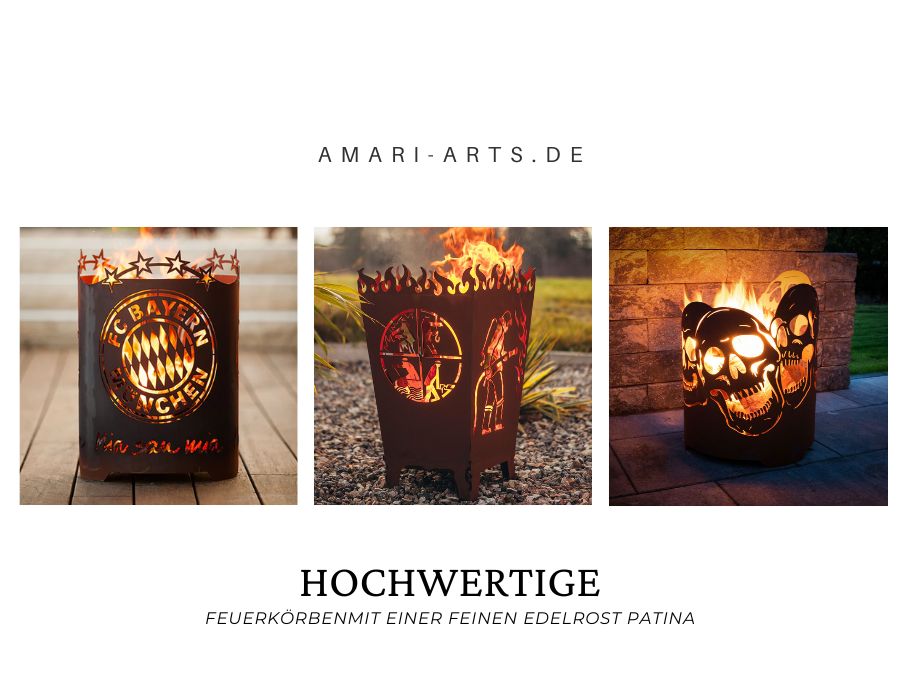 Feuerkörbe aus Stahl mit Edelrost-Patina: Zeitlose Ästhetik für Ihren Garten