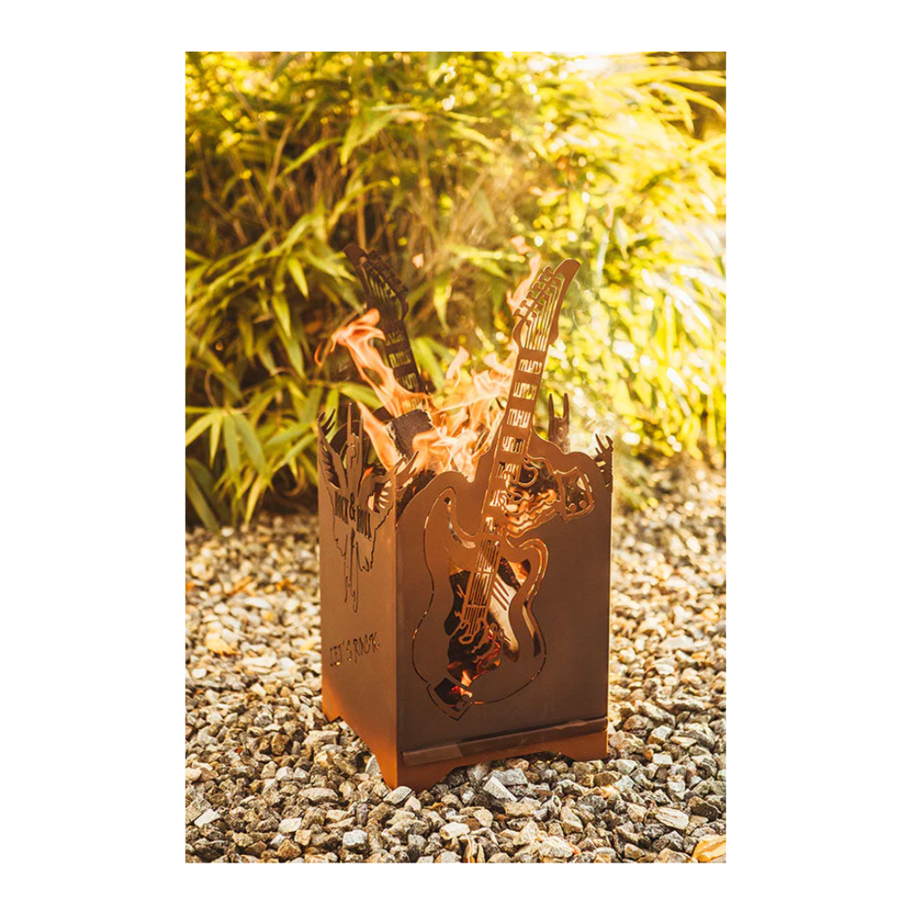 Feuerkorb Let's Rock - Feuerstelle Metall im Edelrostdesign Garten Feuerstelle