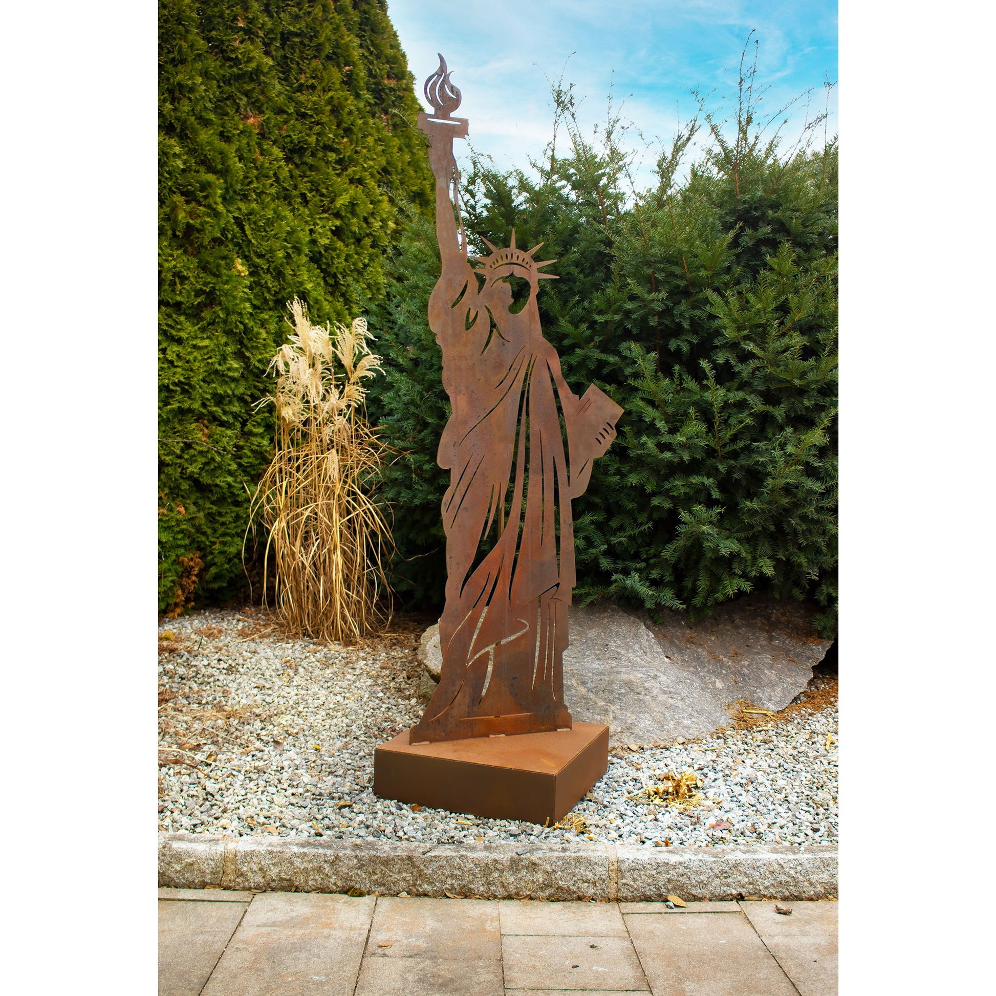 Freiheitsstatue Metall - Wahrzeichen Lady Liberty Edelrost Höhe 200 cm