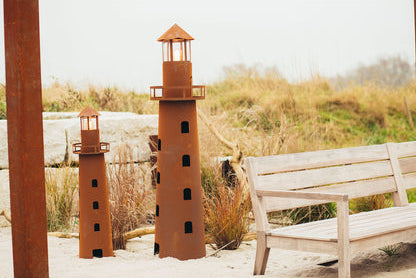 Leuchtturm Norddeutschland aus Metall Edelrost Leuchtturm XXL - Echtrost