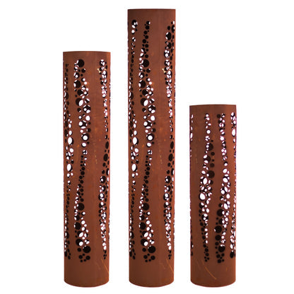 Säule Bubbles - Edelrost Gartensäule Echtrost Dekosäule verschiedene Größen