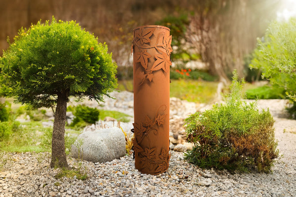 Säule Efeu Edelrost Gartensäule Rostsäule Efeusäule Rostdekoration Pflanzsäule