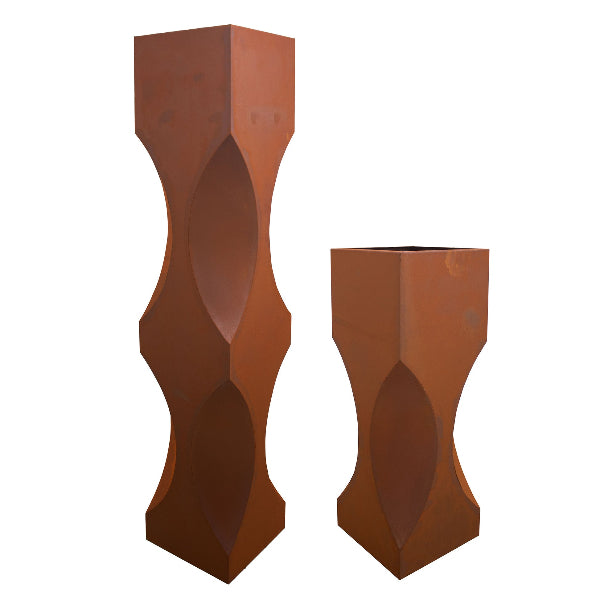 Säule Moderne Kunst Pflanzsäule Dekosäule Edelrost Gartensäule Pflanzgefäß