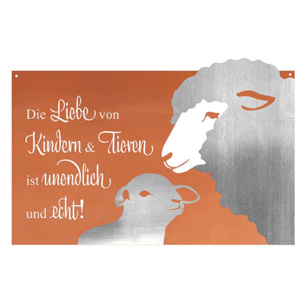 Edelrost Schild Gedichttafel - Unendliche Liebe - Gartendeko Spruchschild Rost Deko