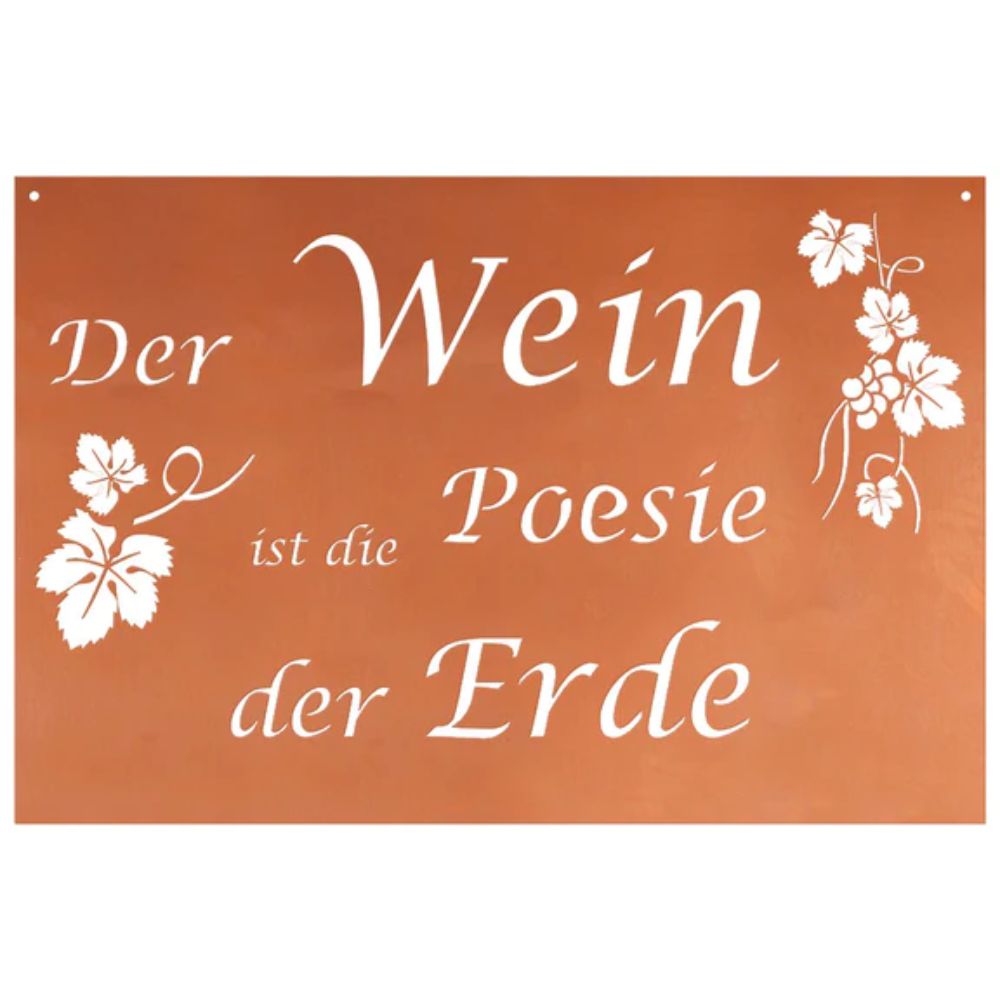 Edelrost Schild Gedichttafel - Poesie - Gartendeko Spruchschild Rost Deko