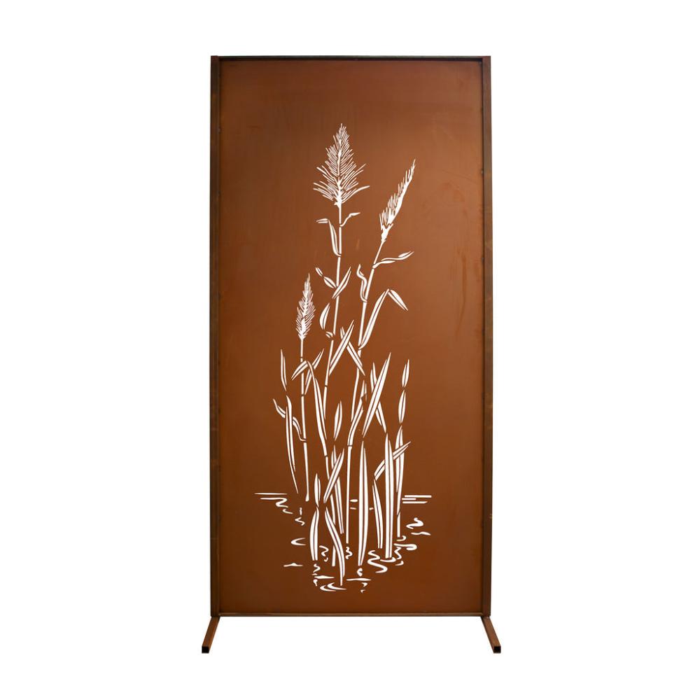 Sichtschutzwand Edelrost - China Motiv aus Metall Trennwand Windschutzwand