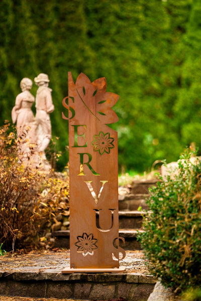 Tafel Servus Edelrost Begrüßungstafel Eingangsdeko Willkommensschild SERVUS