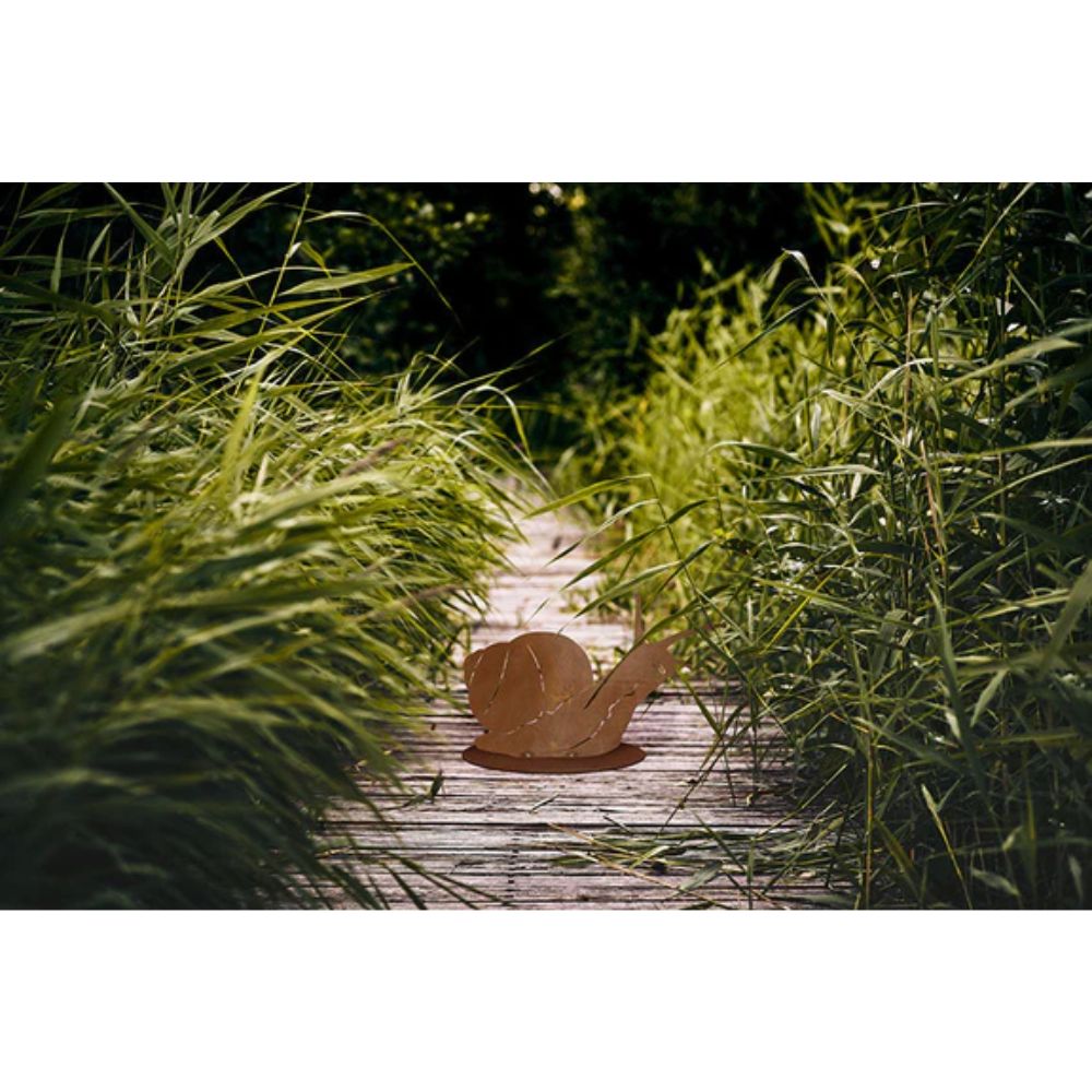 Tierfigur Metall - Schnecke Gonzales - Rostige Gartendeko für Tierfreunde