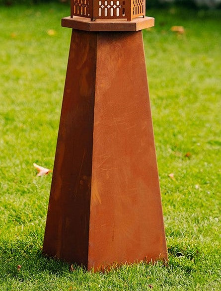 Laterne - Pavillon - Edelrost Vintage Laterne 6-eckig Rost Dekoration Garten