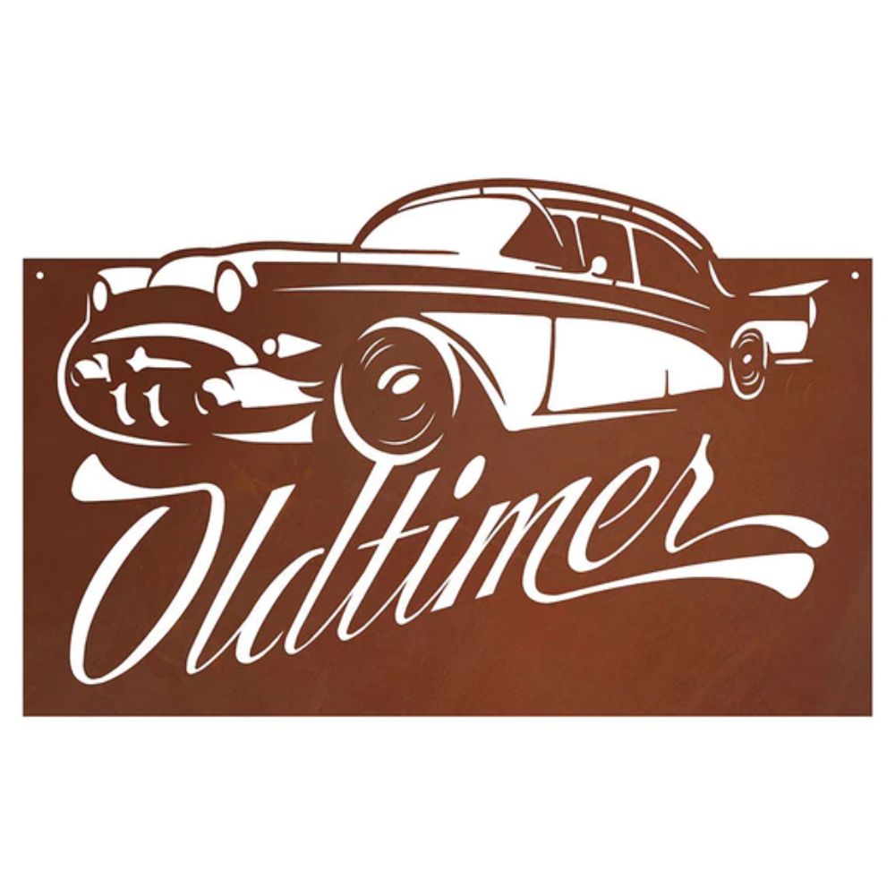 Wandbild - Oldtimer - im Edelrostdesign Wanddekoration aus Echtrost
