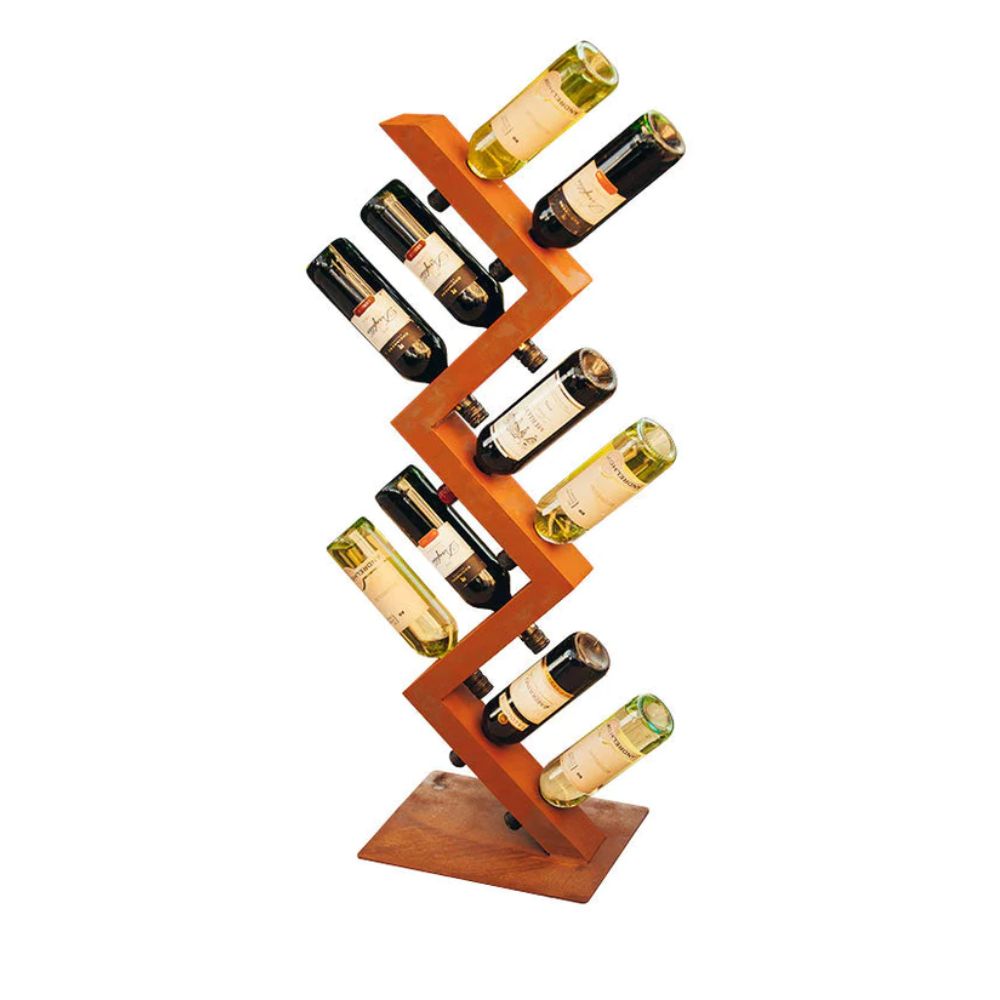 Weinregal Step - Edelrost Weinregal Stufe Weinlagerung Metall