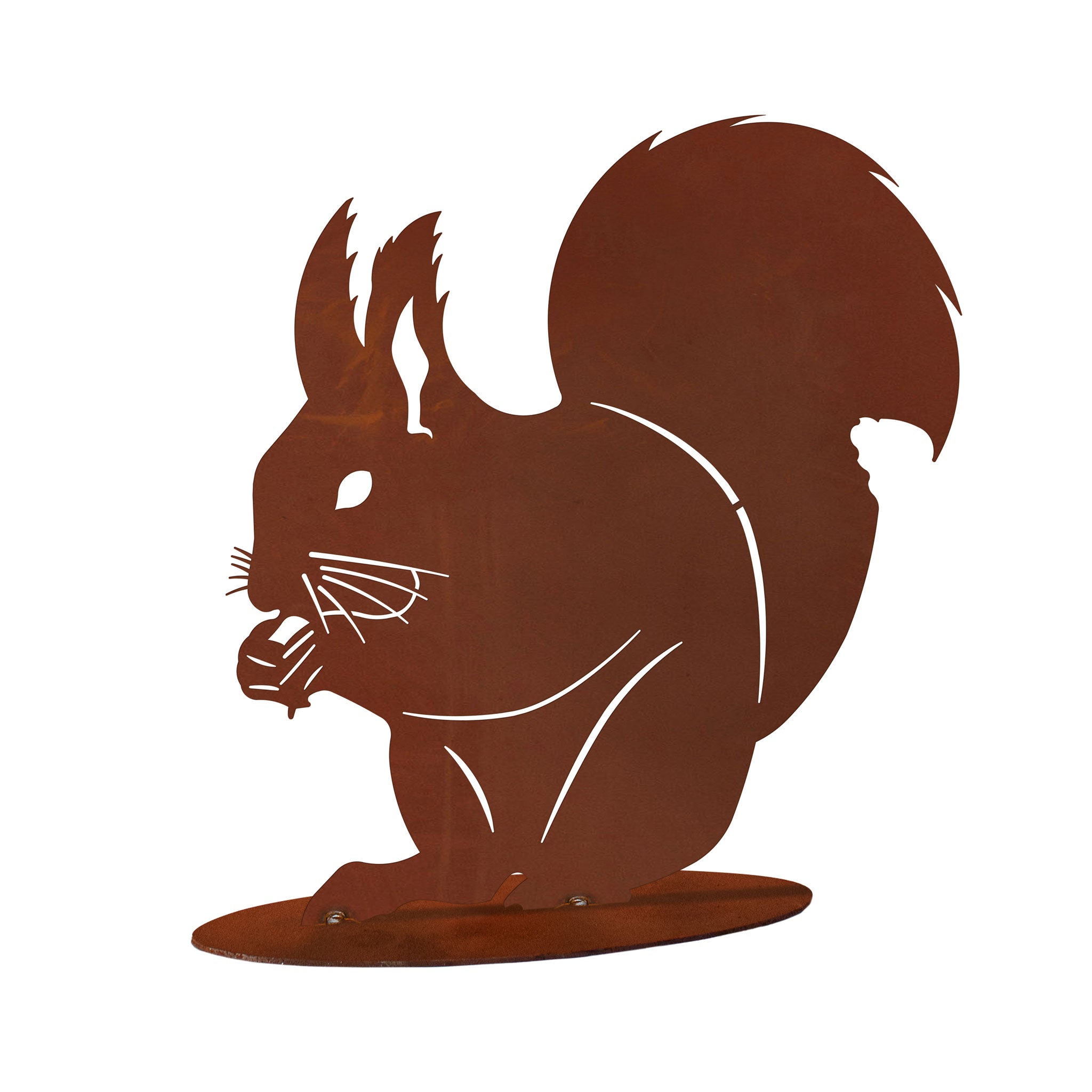 Tierfigur - Eichhörnchen Puschel - Edelrost Design Gartendeko Tierfreunde