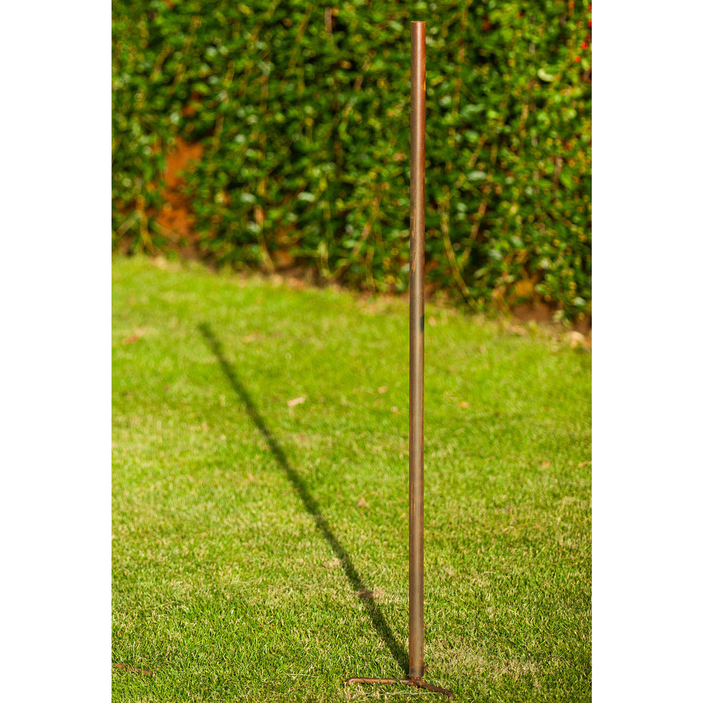 Fackelstab Drache - Edelrost Gartenfackel Fackel Echtrost auf Stab Metall