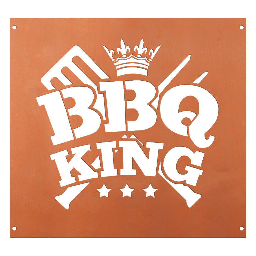 Edelrost Schild Gedichttafel - BBQ-King - Gartendeko Spruchschild Rost Deko