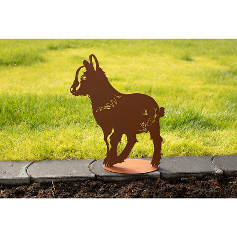 Tierfigur Metall - Geißlein Schnucki - Gartendeko Rost Tierliebhaber
