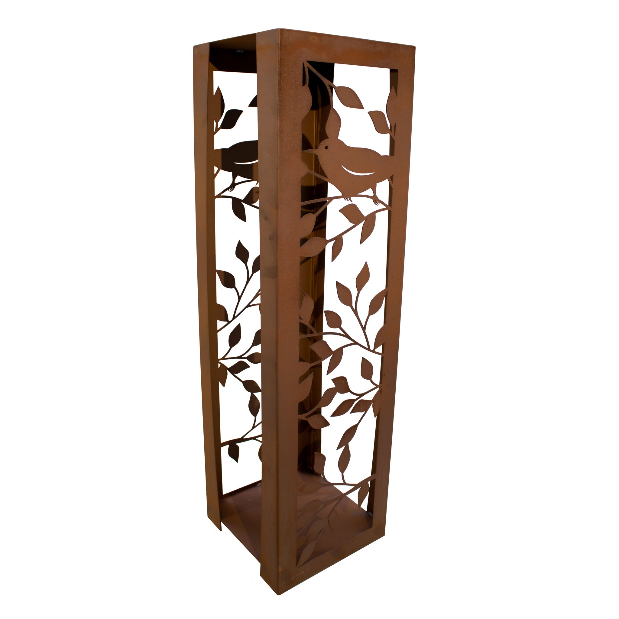 Holzlege Edelrost Vogel - Design Holzaufbewahrung Edelrost Patina, Rost Deko