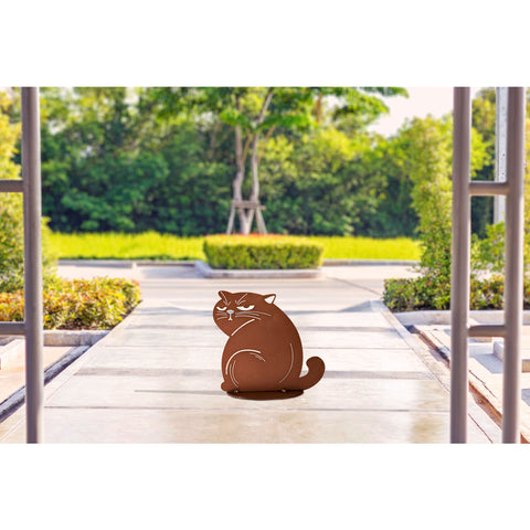 Tierfigur Metall - Kater Gizmo - Edelrost Design Gartendeko Tierliebhaber