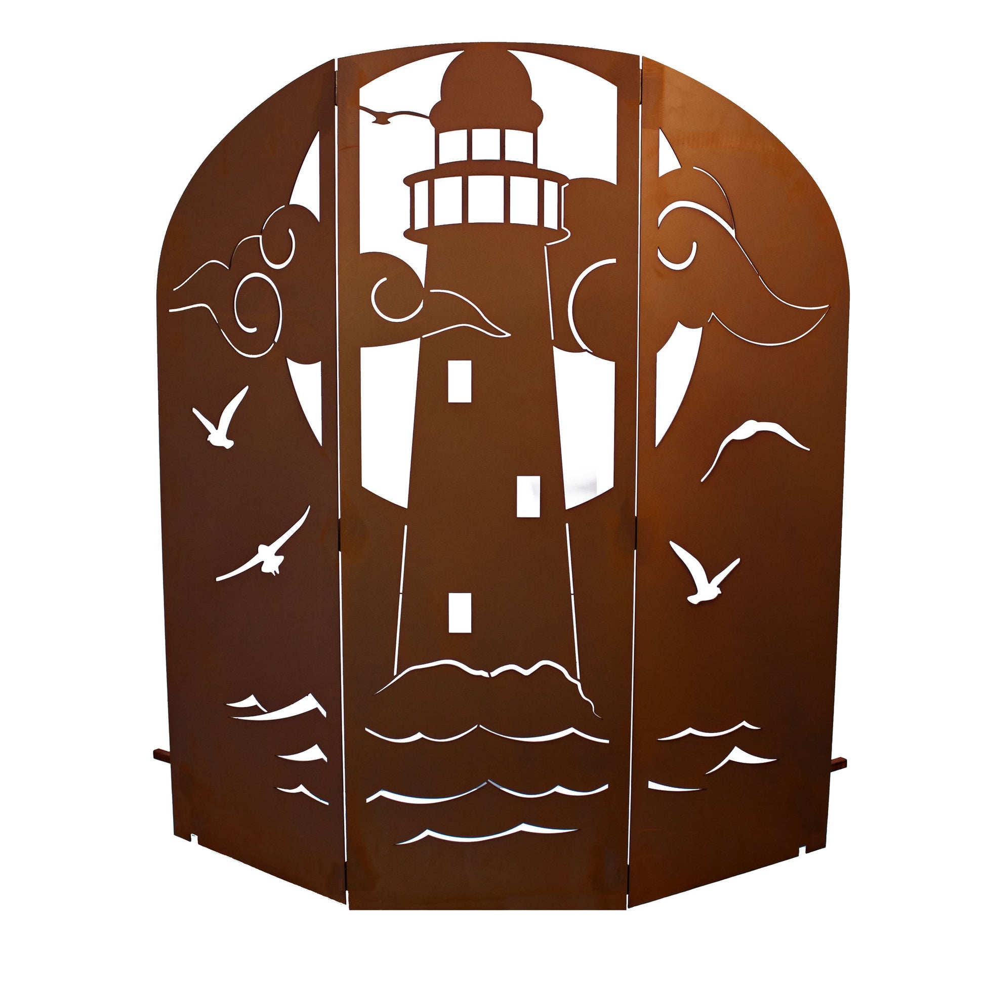 Raumteiler aus Edelrost mit Meer Motiv Sichtschutzwand Trennwand Gartendeko Deko