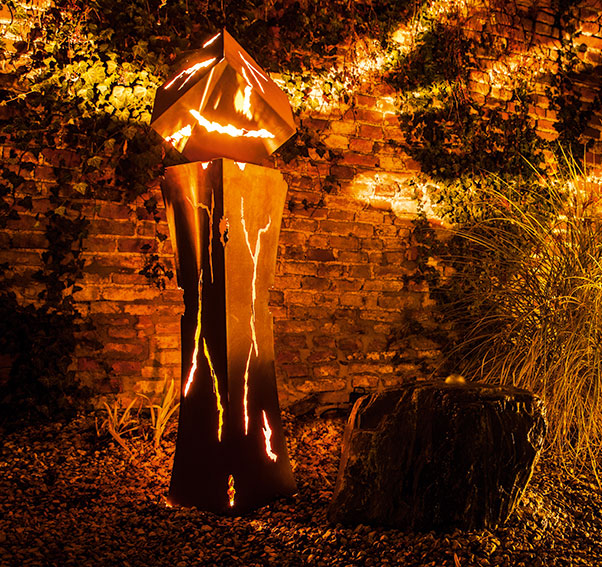 Säulen Set - Mystic - Edelrost Säule - Gartendekoration Metall
