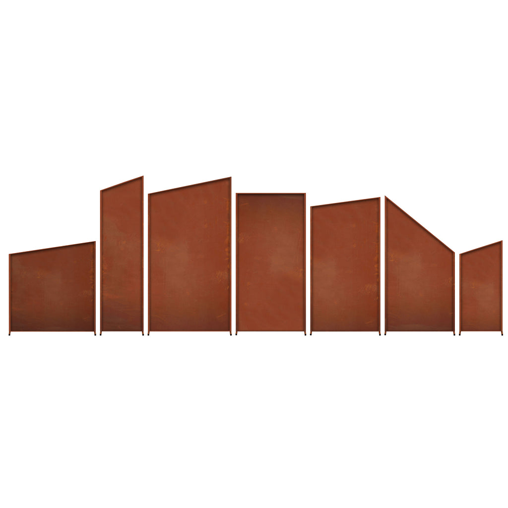 Sichtschutzwand Edelrost - Modern Art - Paravent Trennwand Windschutzwand