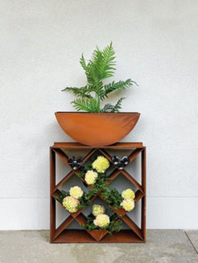 Pflanzregal Sizilia inkl. Schale handgefertigtes Design für Garten & Wohnraum