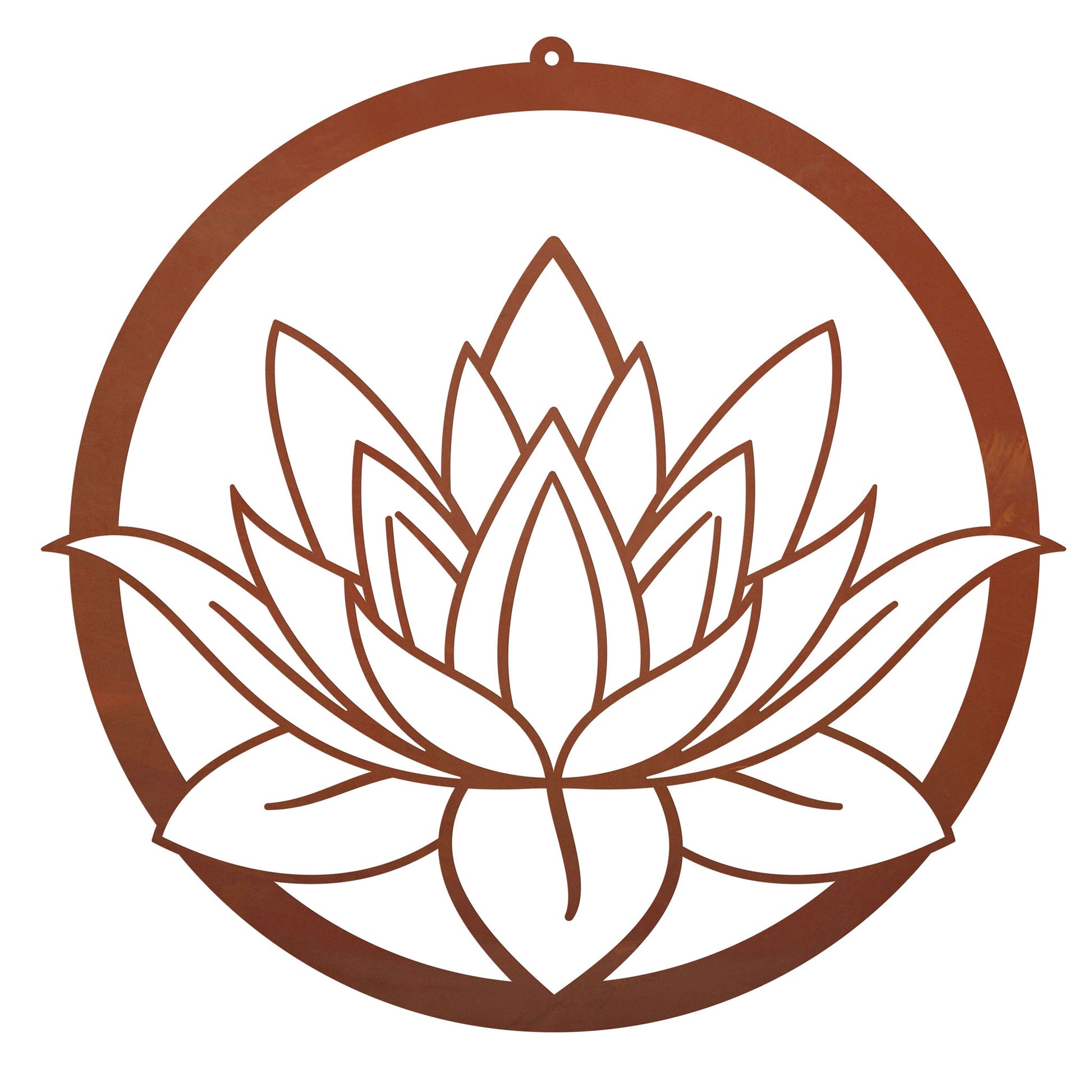 Wandbild - Lotus - im Edelrostdesign Wanddekoration aus Edelrost