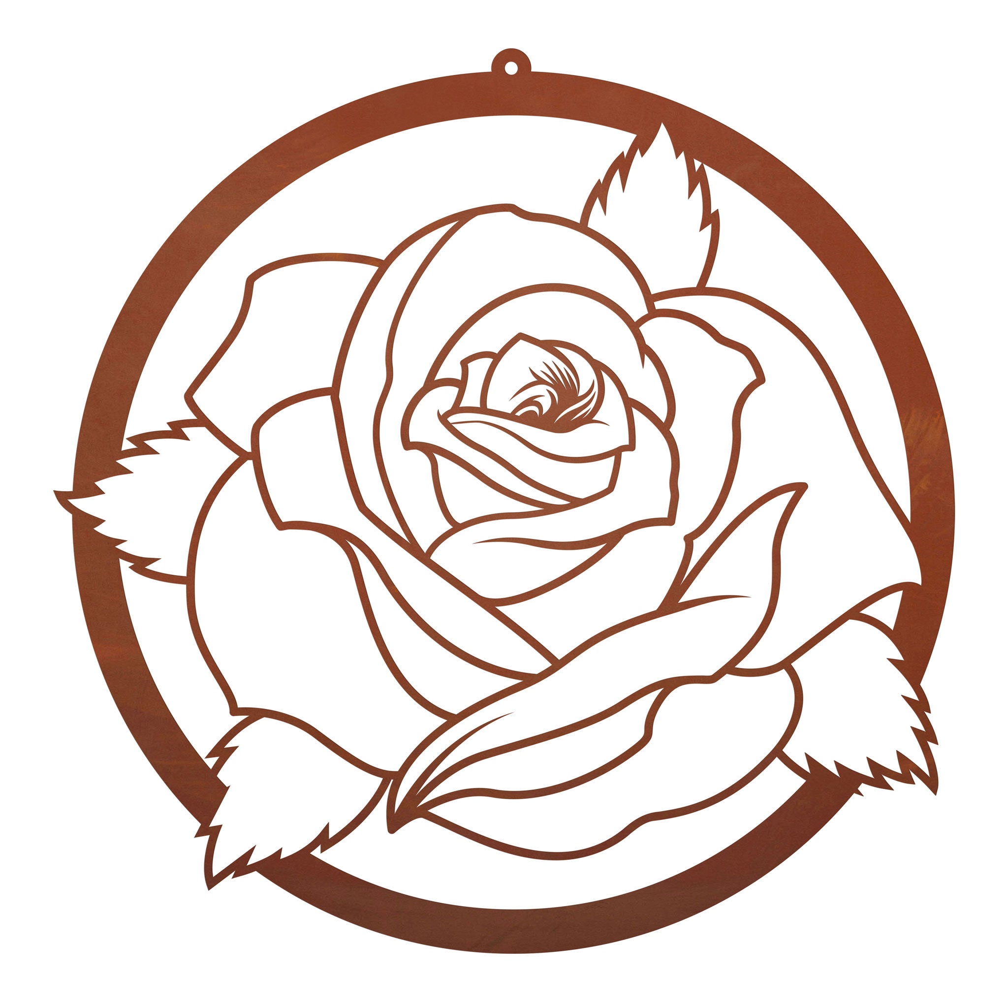 Wandbild - Rose - im Edelrostdesign Wanddekoration aus Edelrost