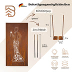 Edelrost Sichtschutzwand Frau Diana 200 × 100 cm – Parawand für Garten