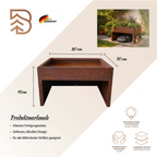 Mährobotergarage für den Garten aus Edelrost, 3 Varianten Made in Germany
