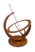 Sonnenuhr Edelrost - Hochwertige Gartenkunst Made in Germany Höhe 70 cm