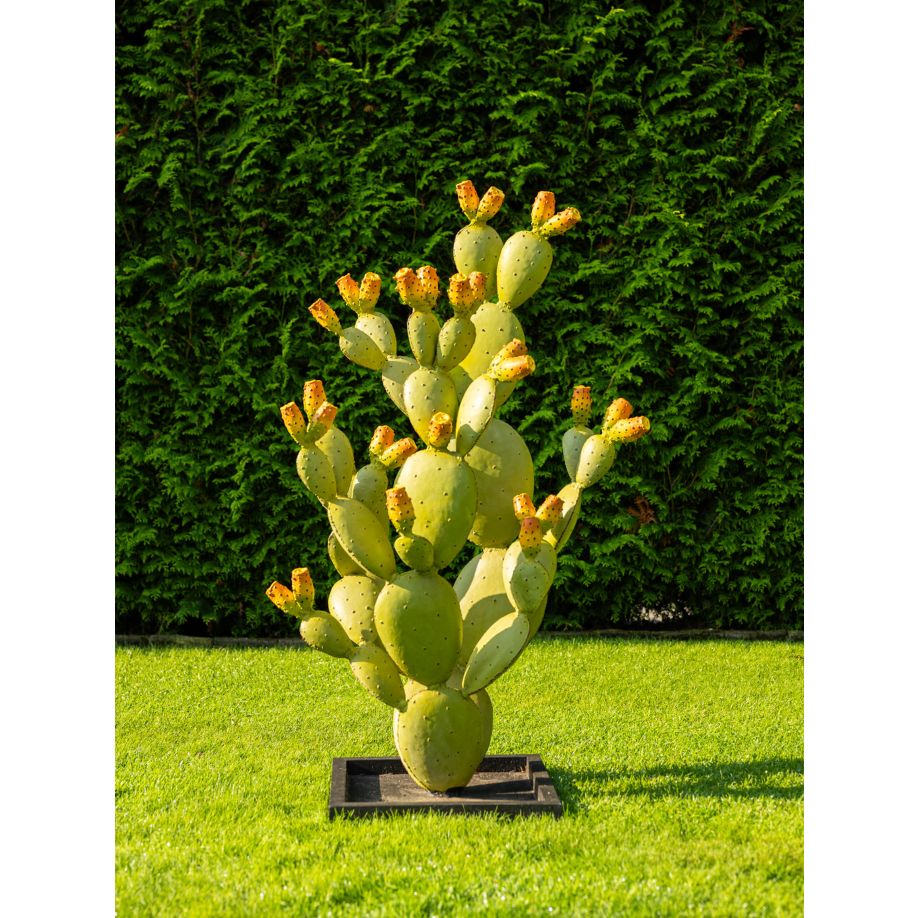 Gartenoase Feigenkaktus Exklusive Gartenskulptur Metall in 3 versch. Größen