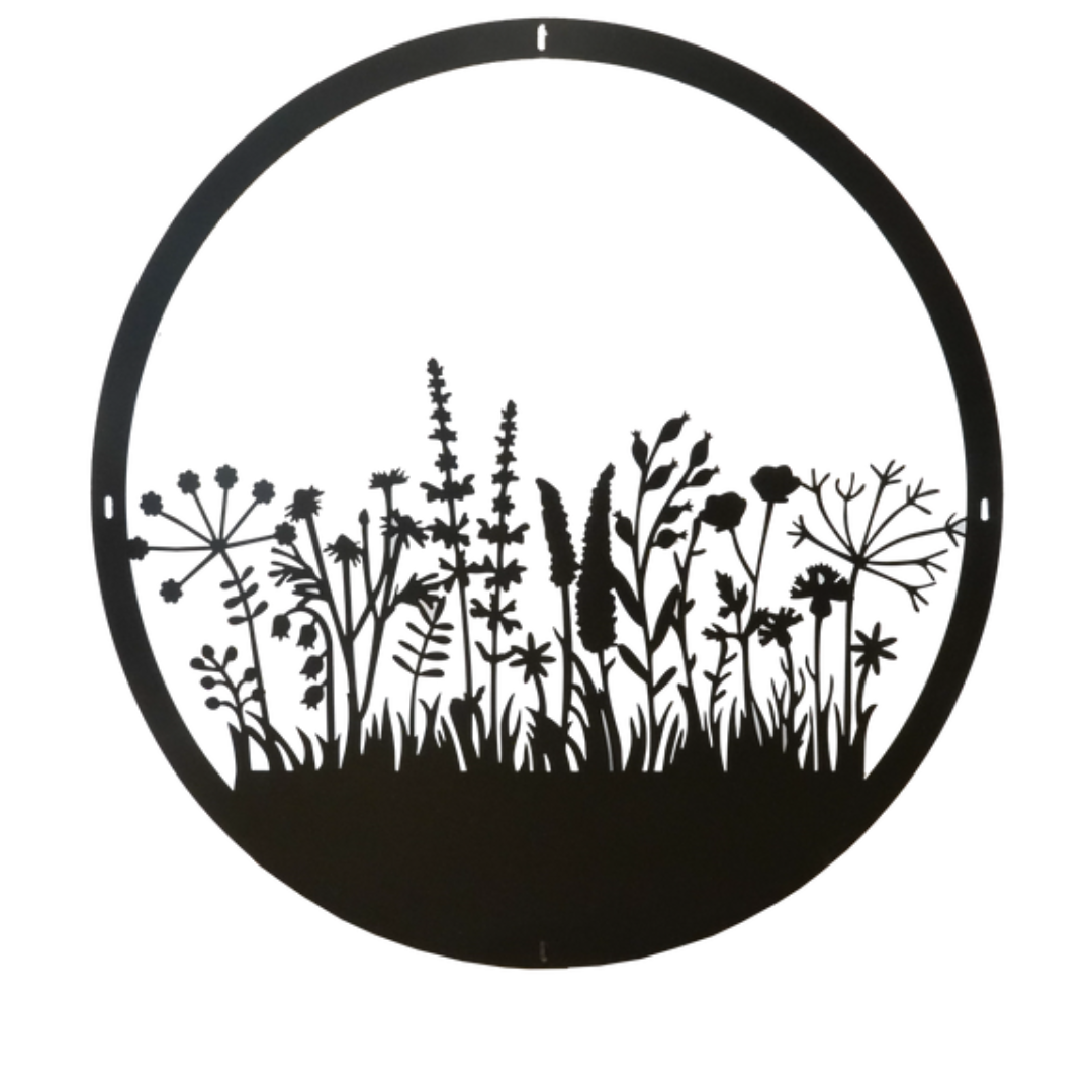 Parawand Blumenwiese Stecksystem Edelrost Sichtschutzwand Gr. 200 x 100 cm