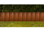 Sichtschutzzaun Metall 10 m Edelrost – 100 % blickdicht & modern, 10er Set