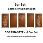 Sichtschutzwand Edelrost 5er Set China & Yin Yang - Kombination mit 100 € Rabatt