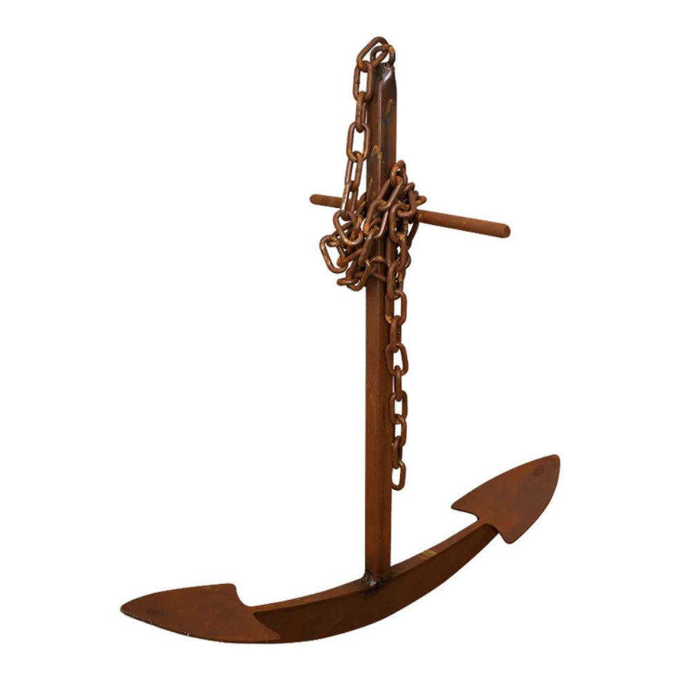 Anker Größe 2 - Edelrost Anker Gartendeko Metall Teichdeko Edelrost