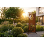 Sichtschutzwand Frühlingserwachen Edelrost Sichtschutz Metall mit Blumenmotiv