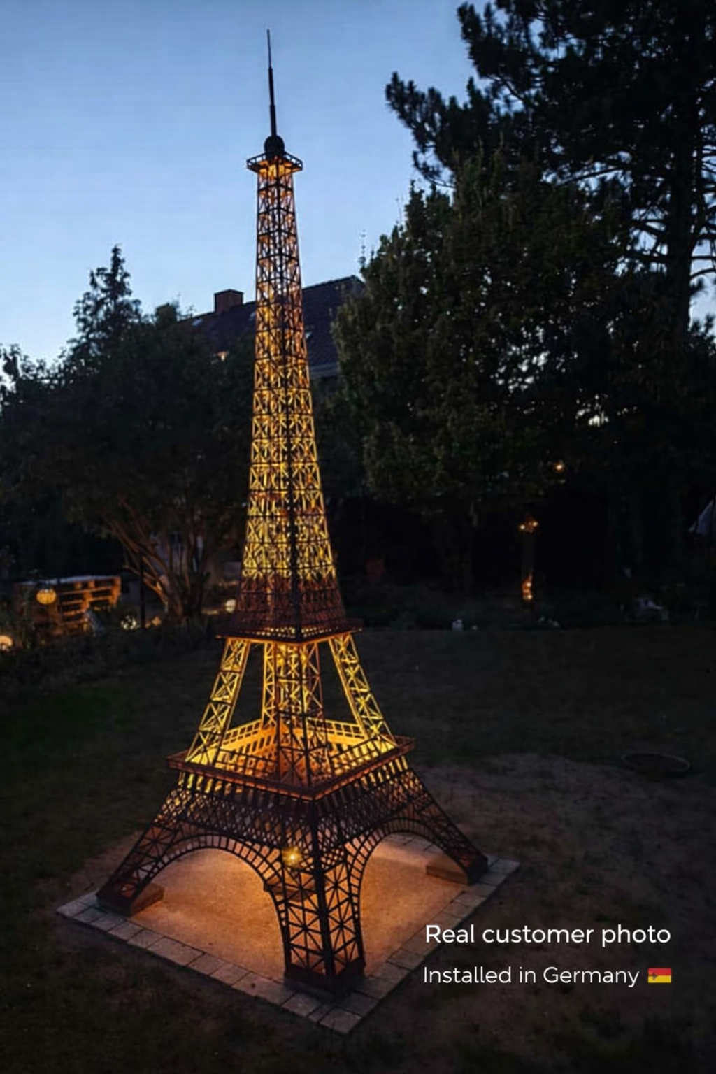 Eifelturm aus Metall Edelrost XXL Skulptur Pariser Wahrzeichen
