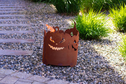 Feuerkorb Halloween Edelrost