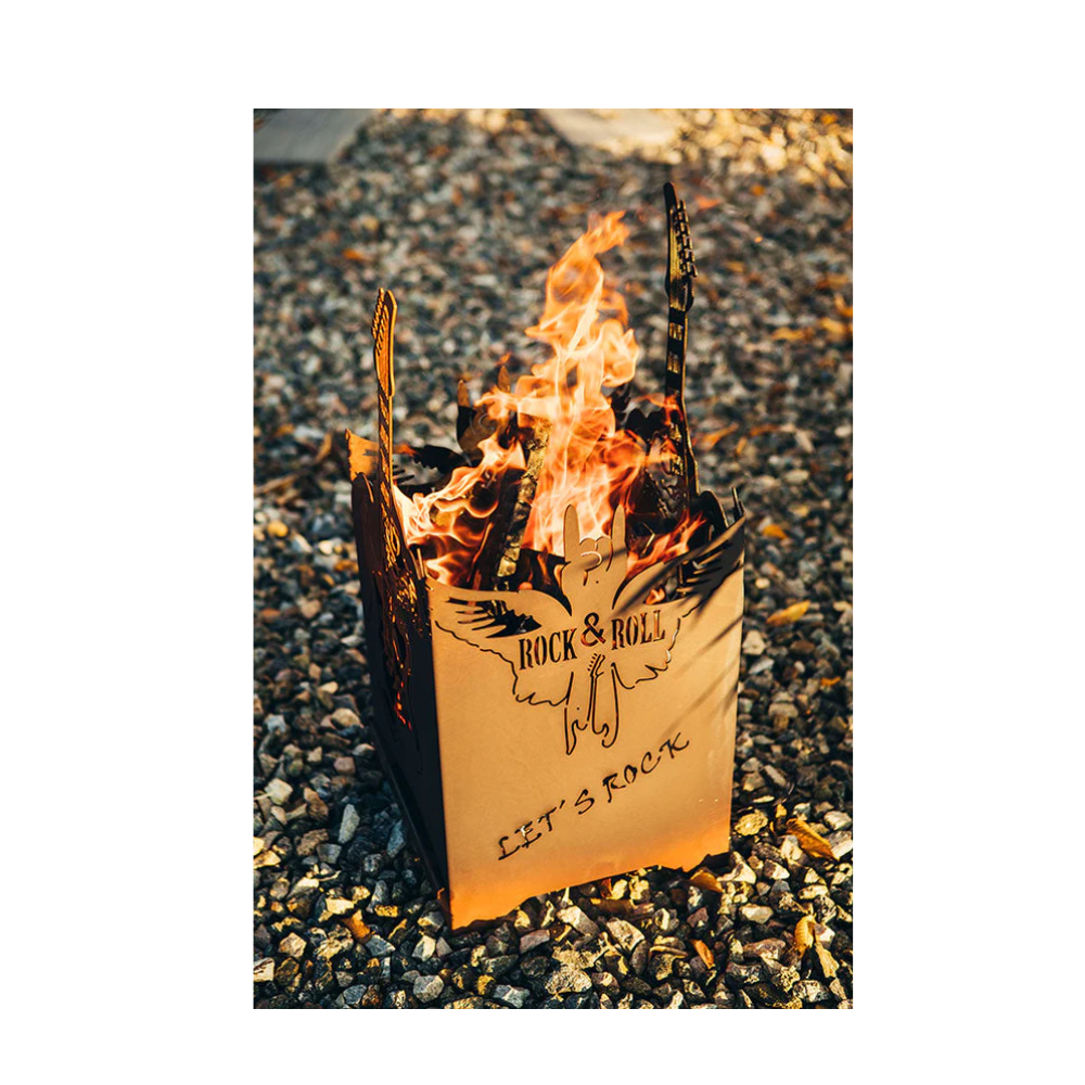 Feuerkorb Let's Rock - Feuerstelle Metall im Edelrostdesign Garten Feuerstelle