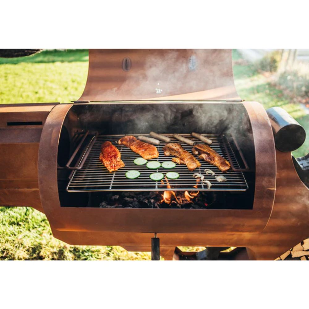 Grill Grillstelle Feuerstelle Holzkohlegrill XL Pistole Smoker für den Garten