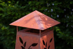 Feuerturm mit Ranken aus Metall Gartenfeuerstelle Edelrost