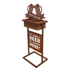 Freibier-Ständer Edelrost Bierständer Getränkehalter Partydeko Grillzubehör