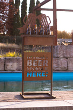 Freibier-Ständer Edelrost Bierständer Getränkehalter Partydeko Grillzubehör