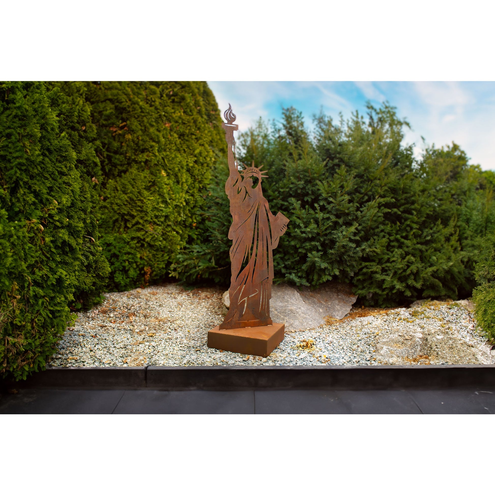 Freiheitsstatue Metall - Wahrzeichen Lady Liberty Edelrost Höhe 200 cm