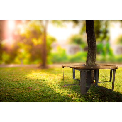 Gartenbänkchen - Circle einzeln oder im Set aus Birkenholz und Metall Gartenbank