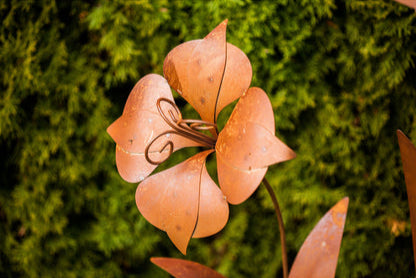 Gartenblume aus Edelrost  Garten Gartendeko Rostdeko Gartenstecker  Blume Metall
