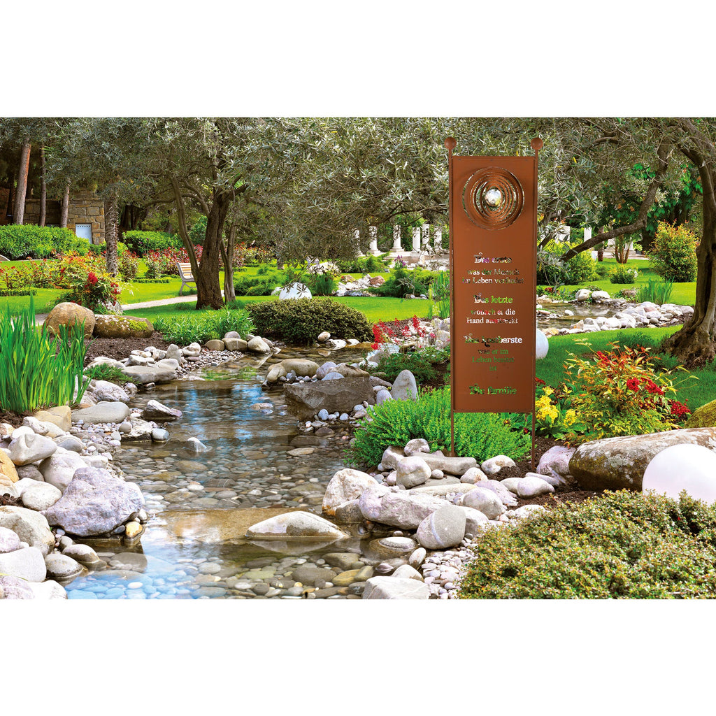 Gartenstecker XL aus Edelrost mit Familie Spruch Gartendeko Rost Deko Spruchtafel