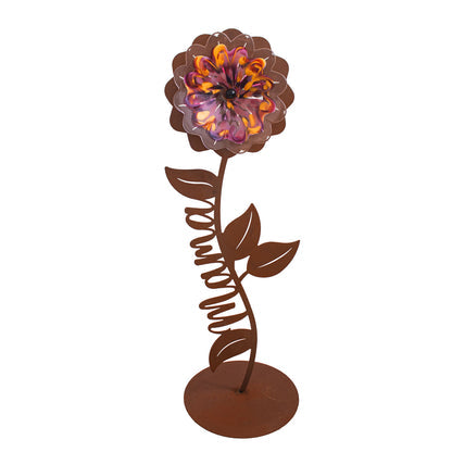 Glas Gartenblume Mama