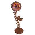 Glas Gartenblume Willkommen